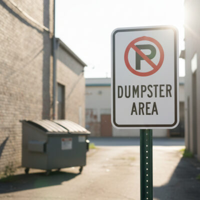 (No Parking Sym) Dumpster Area