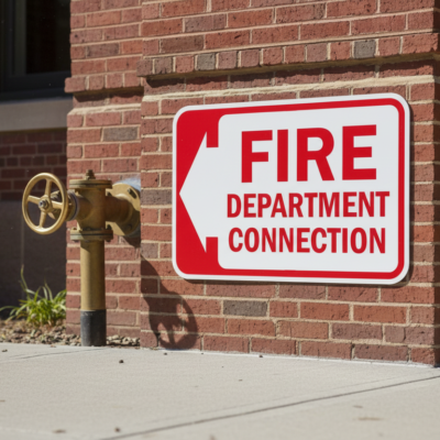 (Left Arrow) Fire Department Connection