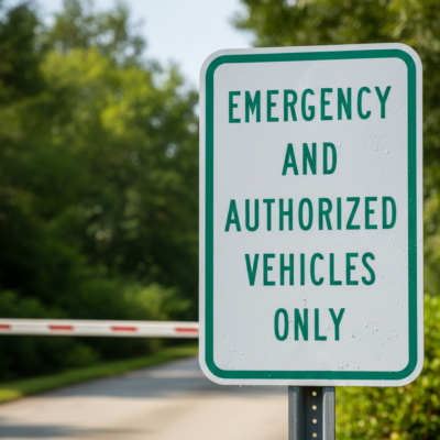 Emergency And Authorized Vehicles Only