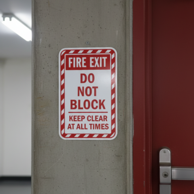 Fire Exit Do Not Block Keep Clear At All Times