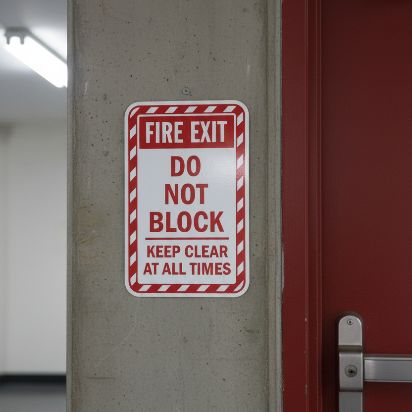 Fire Exit Do Not Block Keep Clear At All Times