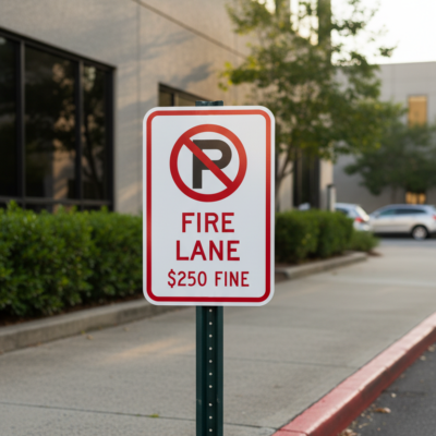 Fire Lane $250 Fine (W/Sym)