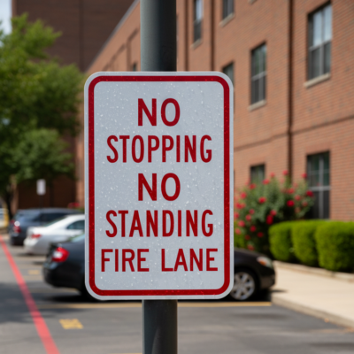 No Stopping No Standing Fire Lane