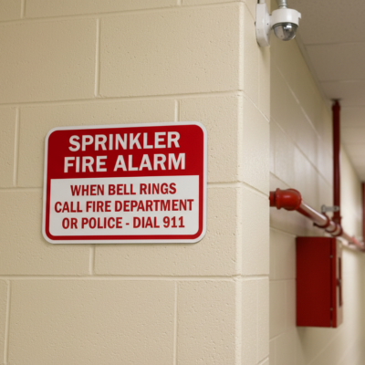 Sprinkler Fire Alarm When Bell Rings Call Fire Department