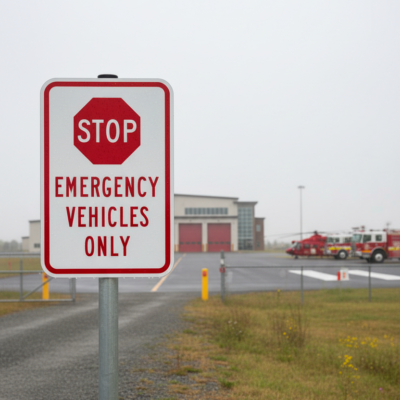 (Stop Sym) Emergency Vehicles Only