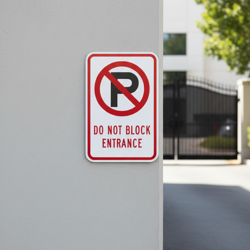 Do Not Block Entrance (W/Sym)