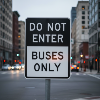 Do Not Enter Buses Only