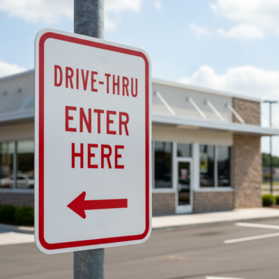 Drive-Thru Enter Here (Left Arrow)
