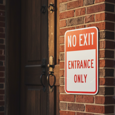 No Exit Entrance Only