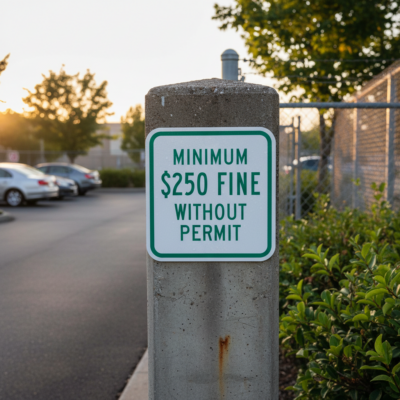 Minimum $250 Fine Without Permit