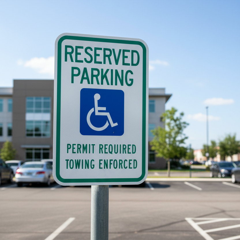 RESERVED PARKING (HDCP SYM) PERMIT REQUIRED