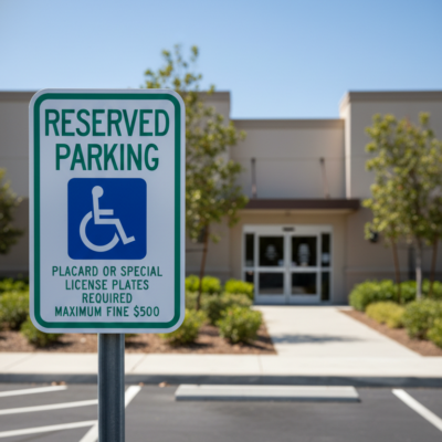 RESERVED PARKING (HDCP SYM)PLACARDS OR SPECIAL