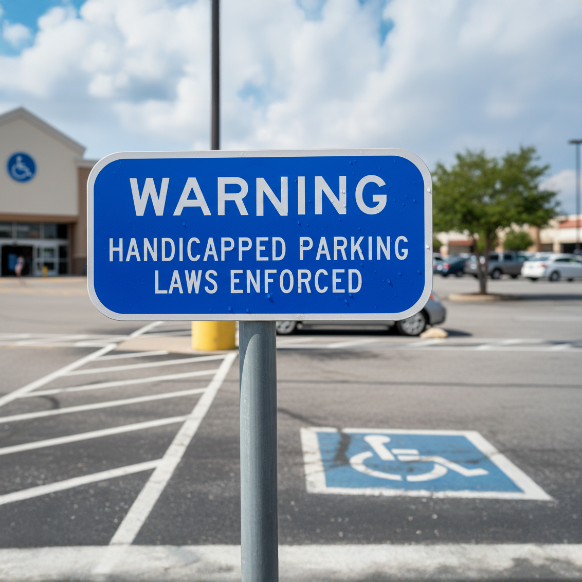 Warning Handicapped Parking Laws Enforced