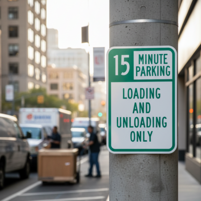 15 Minute Parking Loading And Unloading Only