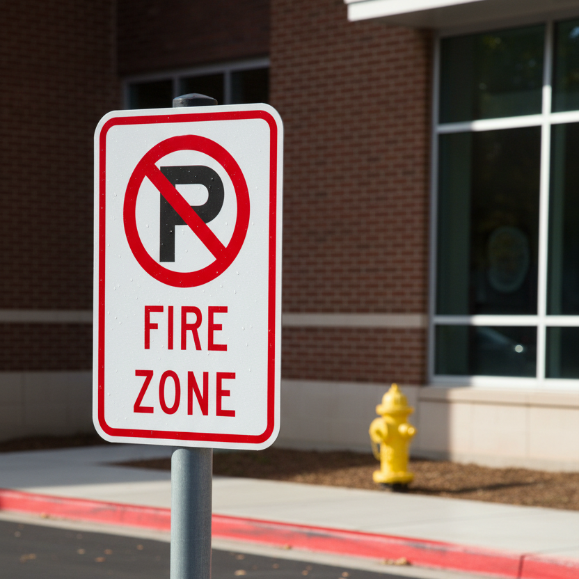 (No Parking Sym) Fire Zone