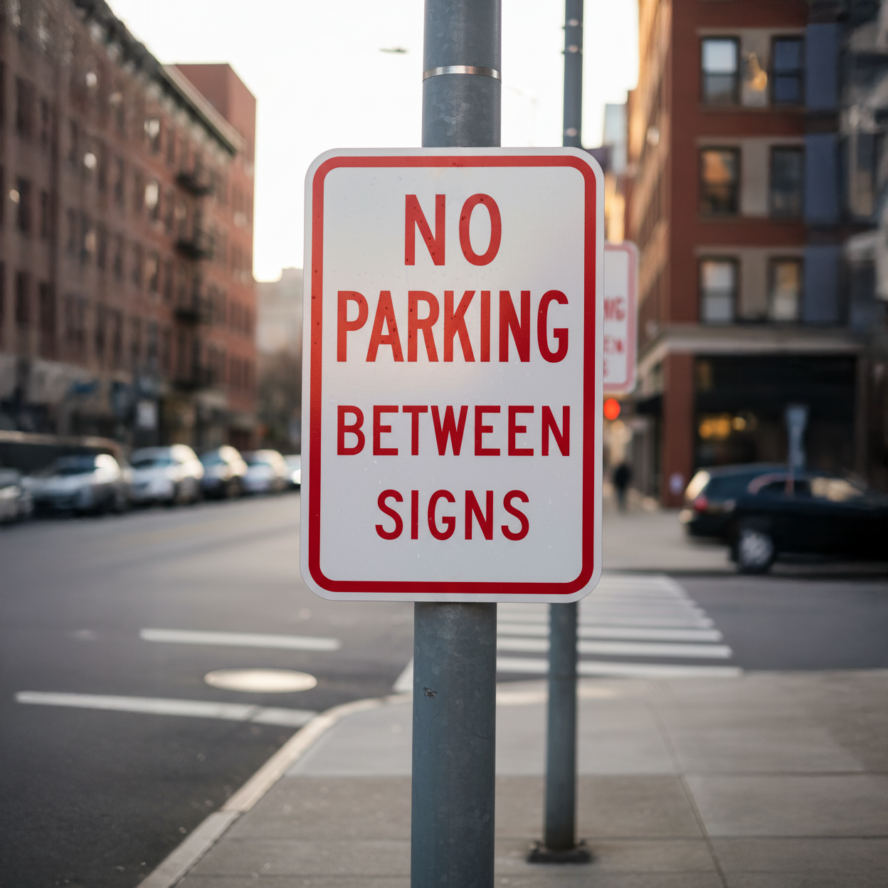 No Parking Between Signs