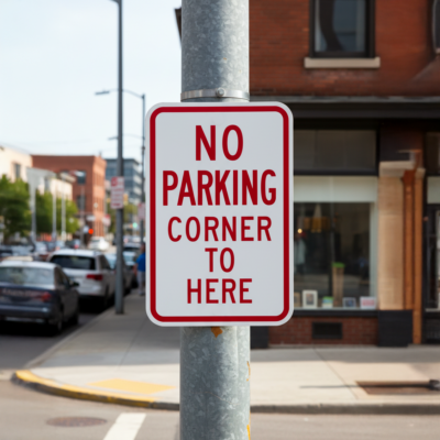 No Parking Corner To Here