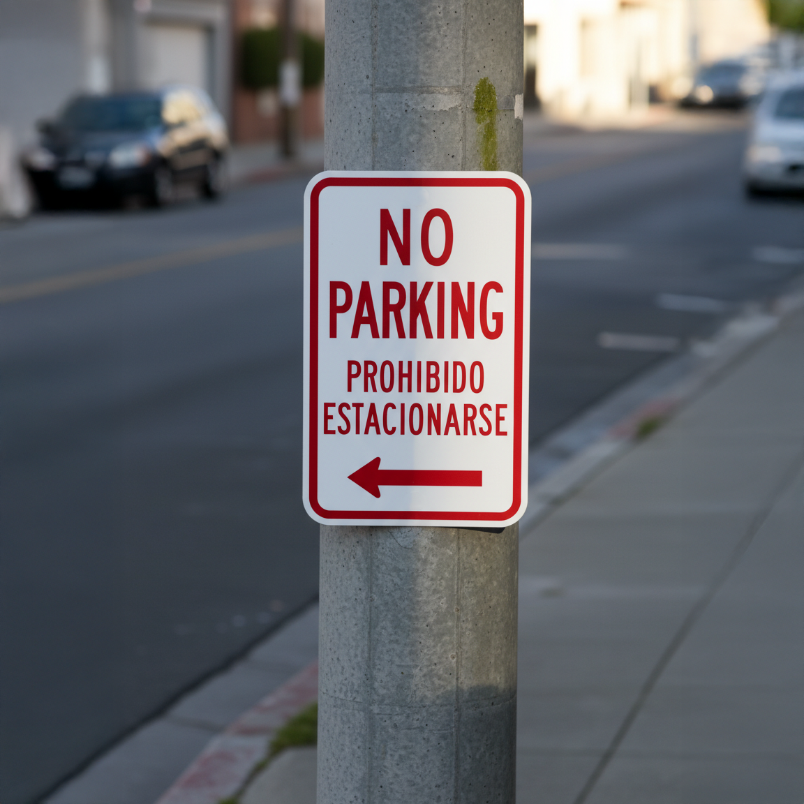 No Parking Prohibido Estacionarse (Left Arrow) - Image 2