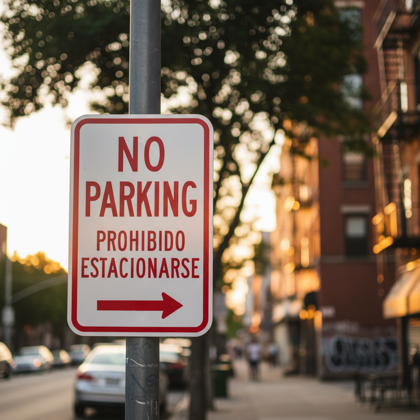 No Parking Prohibido Estacionarse (Right Arrow)