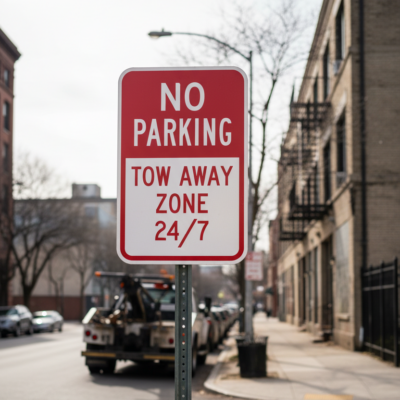 No Parking Tow Away Zone 24/7