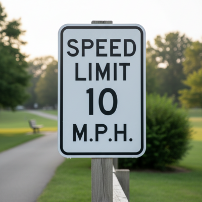 Speed Limit 10 M.P.H.