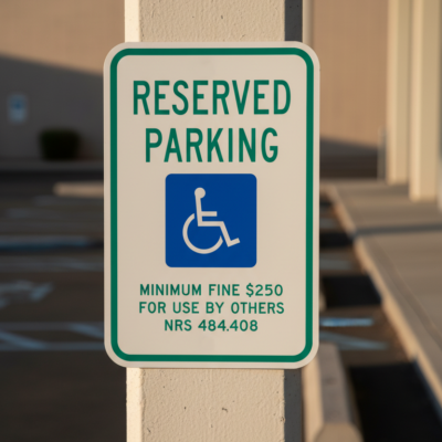 Reserved Parking (HC Sym) Minimum Fine $250 For Use By