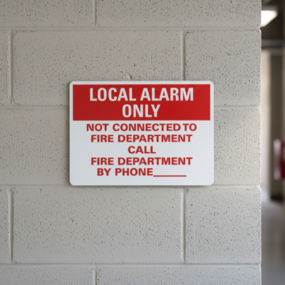 Local Alarm Only Not Connected To Fire Department
