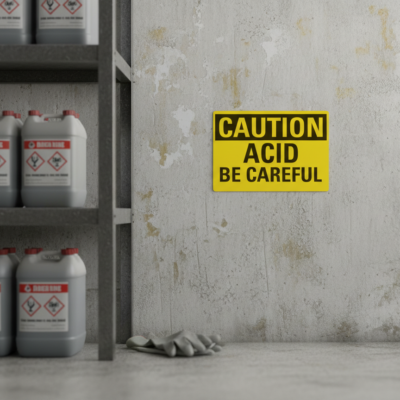 Caution Acid Be Careful