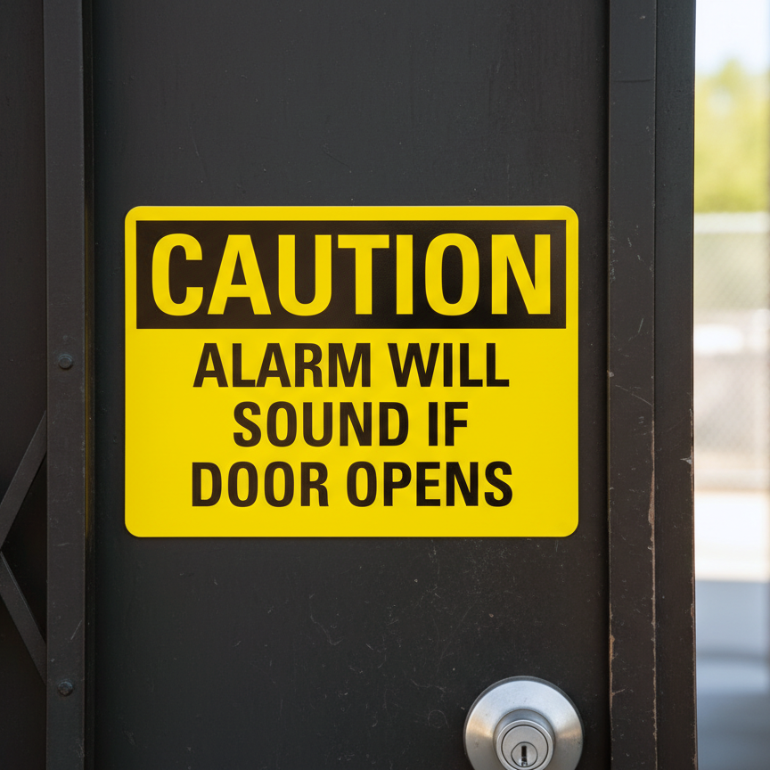Caution Alarm Will Sound If Door Opens - Image 2