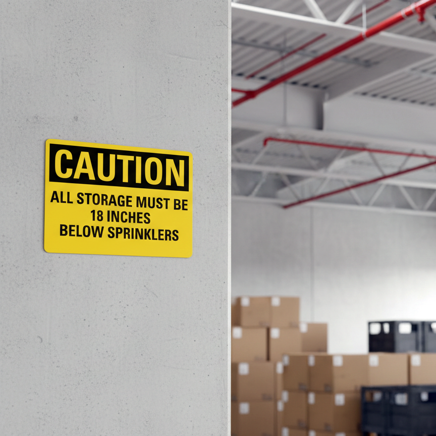 Caution All Storage Must Be 18 Inches Below - Image 2