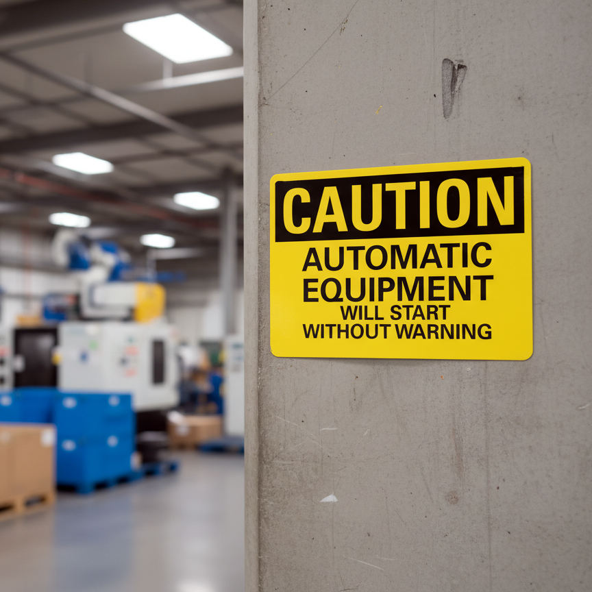 Caution Automatic Equipment Will Start Without - Image 2