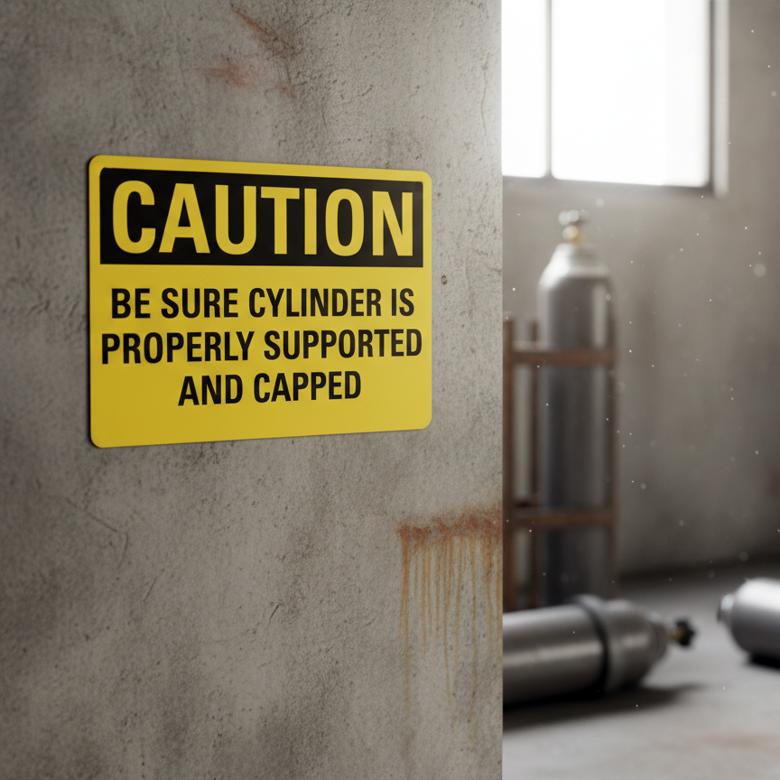 Caution Be Sure Cylinder Is Properly Supported - Image 2