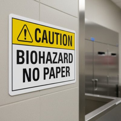 Caution Biohazard No Paper