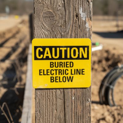Caution Buried Electric Line Below