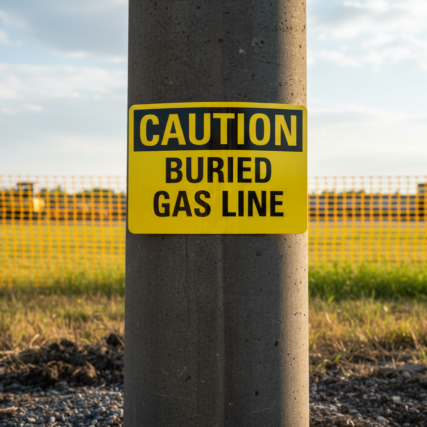 Caution Buried Gas Line
