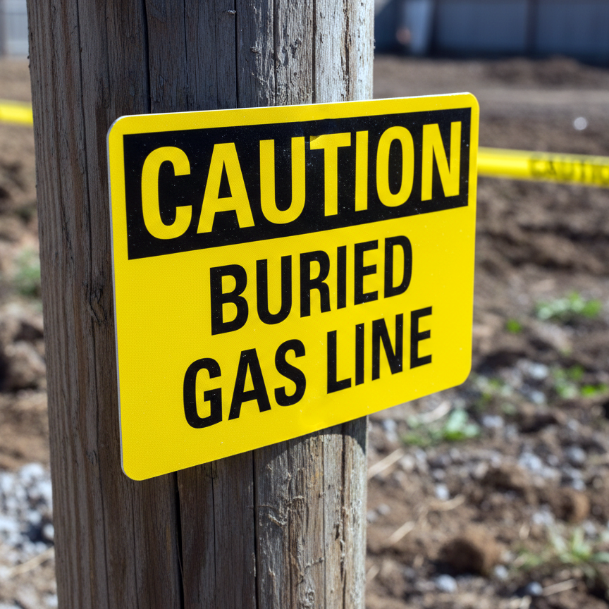 Caution Buried Gas Line - Image 2