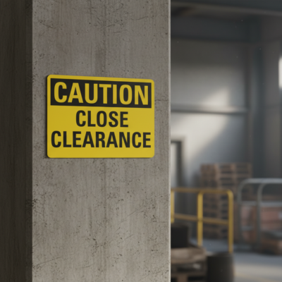 Caution Close Clearance