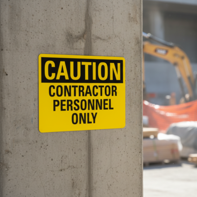 Caution Contractor Personnel Only