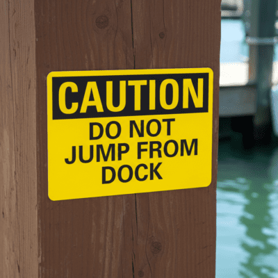 Caution Do Not Jump From Dock