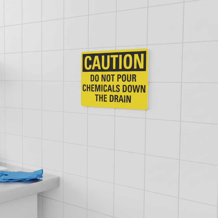 Caution Do Not Pour Chemicals Down The Drain