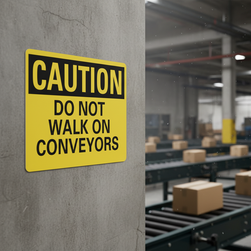 Caution Do Not Walk On Conveyors