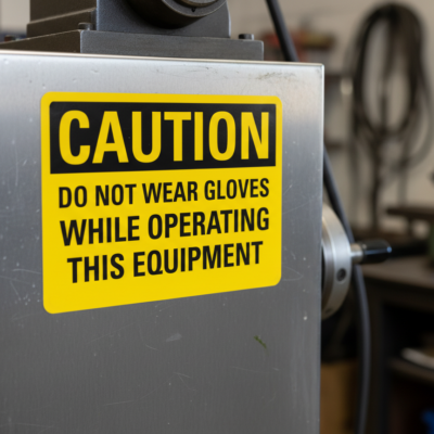 Caution Do Not Wear Gloves While Operating