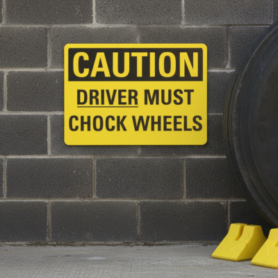 Caution Driver Must Chock Wheels