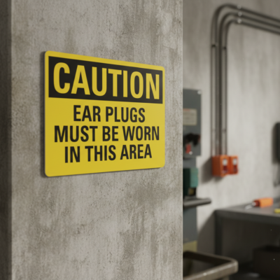 Caution Ear Plugs Must Be Worn In This Area
