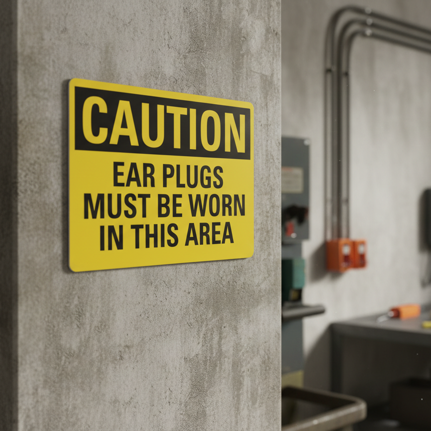 Caution Ear Plugs Must Be Worn In This Area