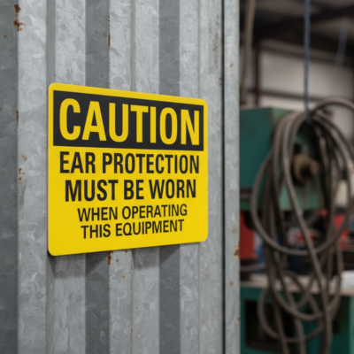 Caution Ear Protection Must Be Worn When Operating