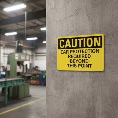 Caution Ear Protection Required Beyond This Point