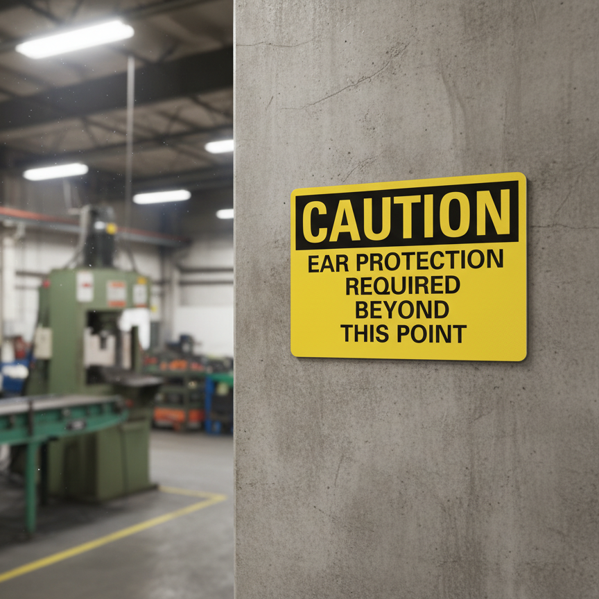 Caution Ear Protection Required Beyond This Point