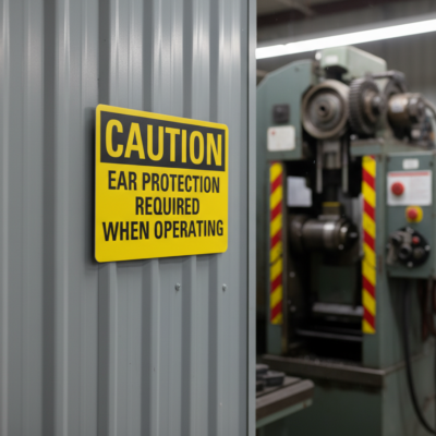 Caution Ear Protection Required When Operating