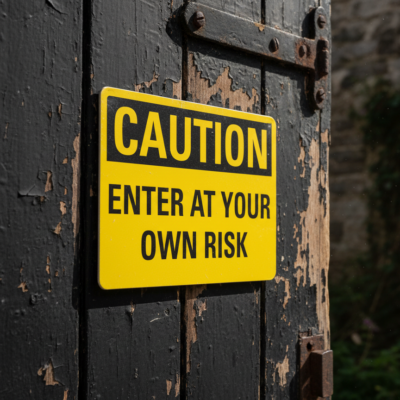 Caution Enter At Your Own Risk